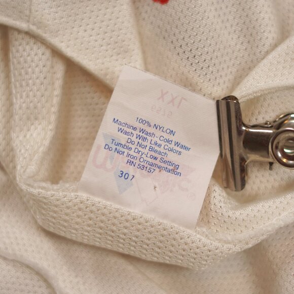 Vintage 90s Majestic Mesh Baseball Jersey – White/Red – Style 6575 – Made in USA - Picture 9 of 10
